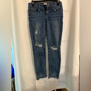 Sneak Peek Low Rise Distressed Jeans - size 3 (juniors)
